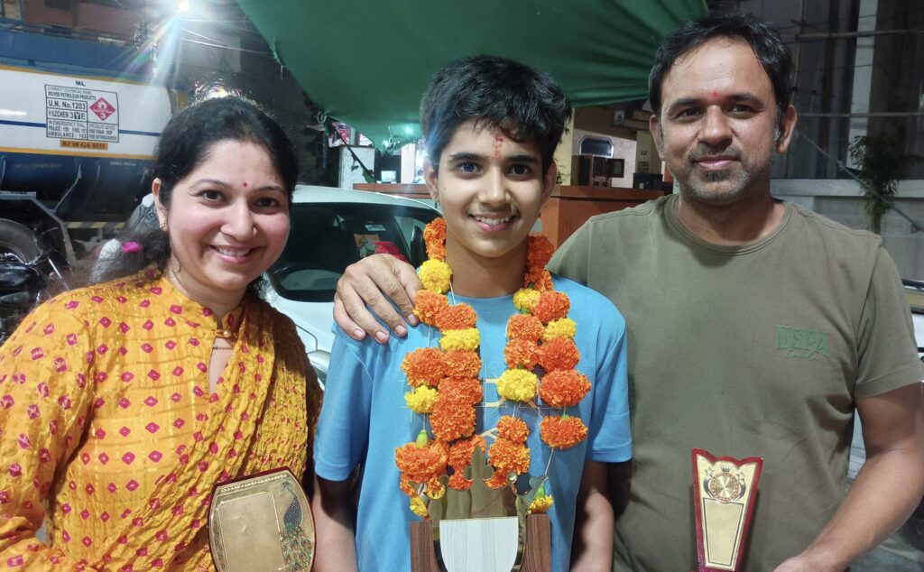 तनय  माधवानी का राज्य स्तरीय बैडमिंटन प्रतियोगिता के लिए चयन, क्षेत्र में खुशी की लहर।
